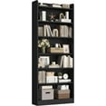 thumbnail image 1 of BOBOKY Open Bookcase Floor Standing Bookshelf Modern Display Storage Shelf for Home Office Living Room Bedroom Top Compartment Design.Black,7-Tier, 1 of 18