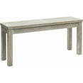 thumbnail image 1 of BOBOKY Outdoor Wooden Bench, 40” Porch Bench Outdoor Backless Garden Bench, Small Outdoor Bench for Deck Patio Entryway,Grey, 1 of 5