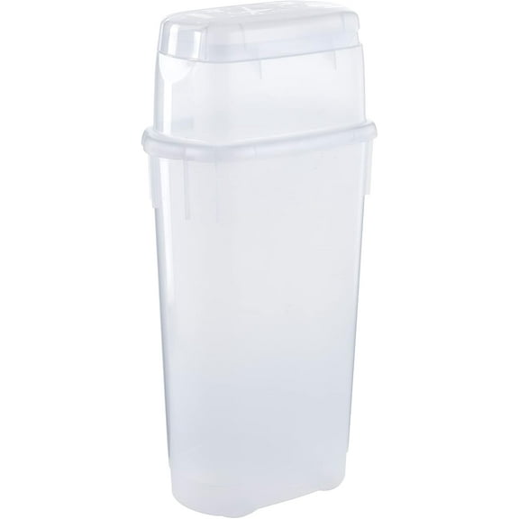 BOBOKY Plastic Wrapping Paper Organizer Storage Container with Top Ornament Storage Compartment for 20 Standard 30 Inch Rolls, Clear