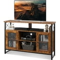 thumbnail image 1 of BOBOKY TV Stand 55 inch TV, Tall Entertainment Center with Storage, Farmhouse Industrial TV Console for Bedroom Living Room,Rustic Brown, 1 of 7