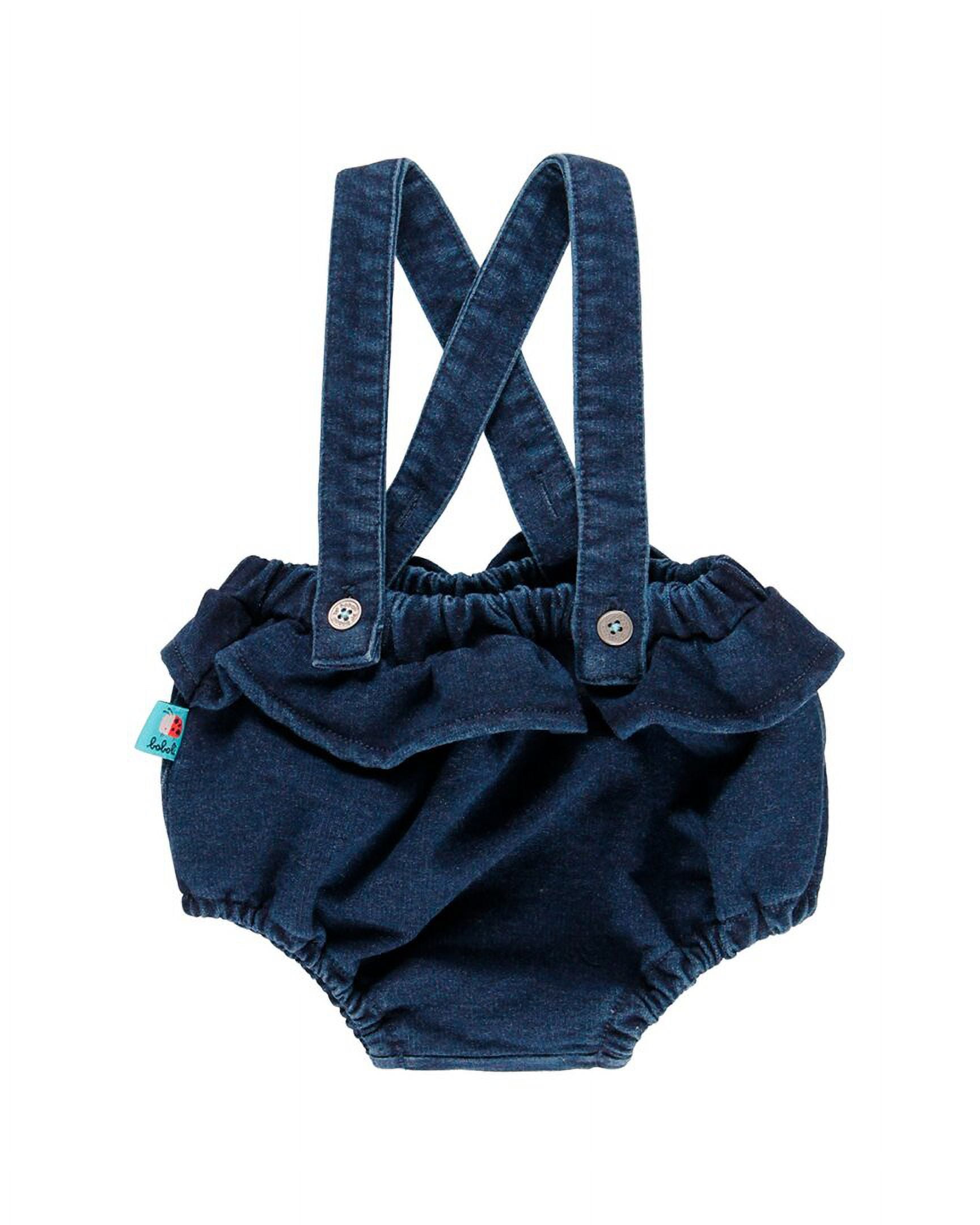 BOBOLI girls Bloomer Overall Outfit, 6M, Blue