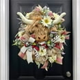 thumbnail image 1 of BOBOMOTI 16 Inch Farmhouse Highland Cow Wreath 2025 New Spring Wreaths for Front Door Decorations, 1 of 6