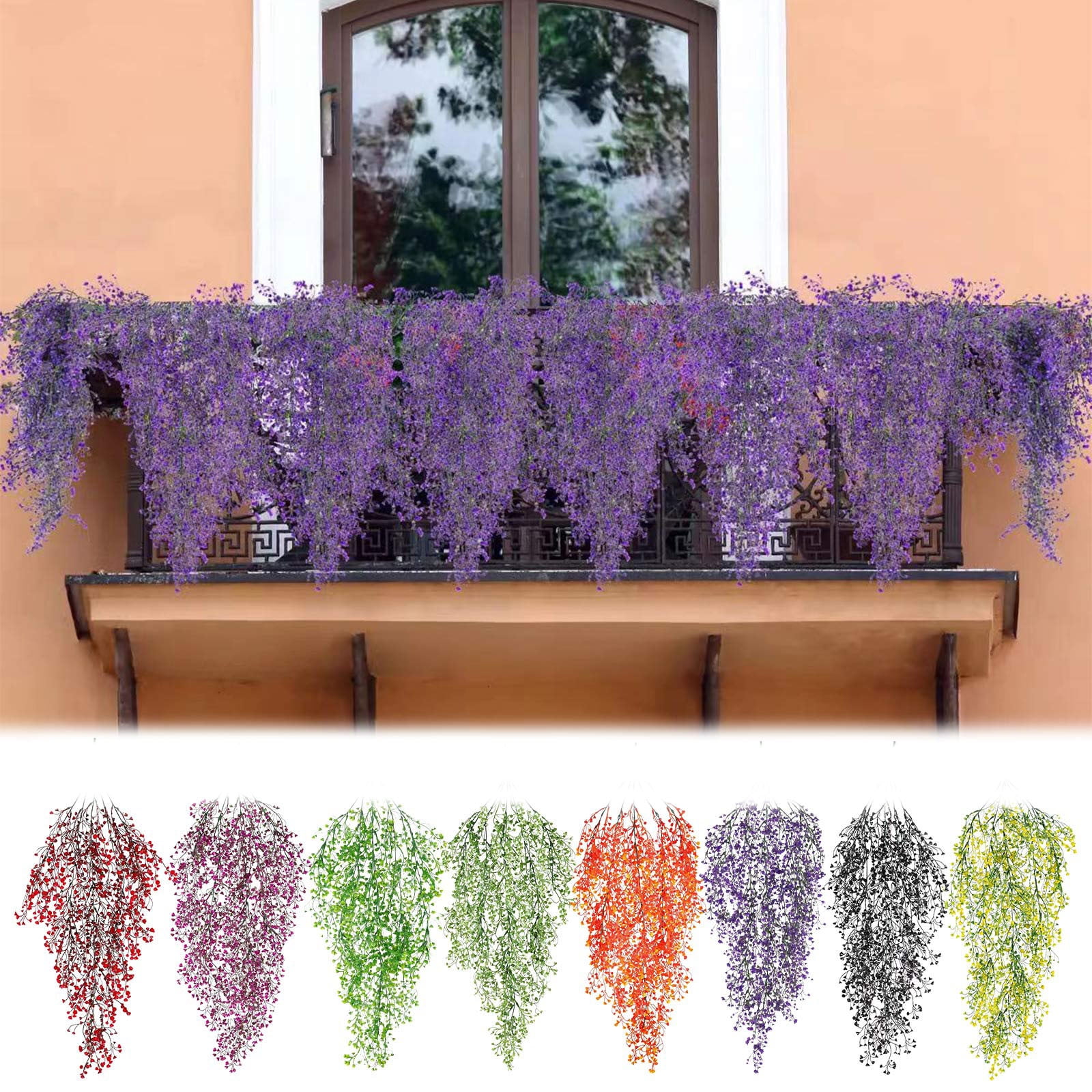 BOBOMOTI Artificial Hanging Plants Large Faux Hanging Vine Plant for