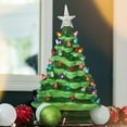 thumbnail image 1 of BOBOMOTI Ceramic Christmas Tree Hand-Painted Vintage Tabletop Christmas Tree with Multicolor Bulbs Christmas Decoration Christmas Clearance, 1 of 4