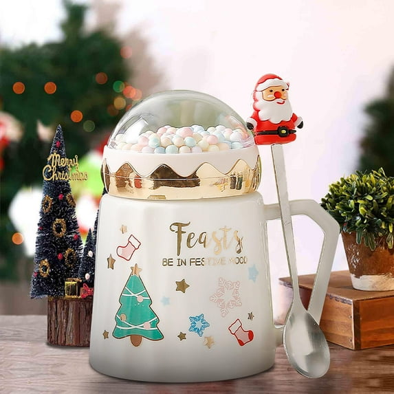 BOBOMOTI Christmas Coffee Mug Coffee Mugs Gifts Ideas for Christmas Birthday Xmas Decorative Mugs
