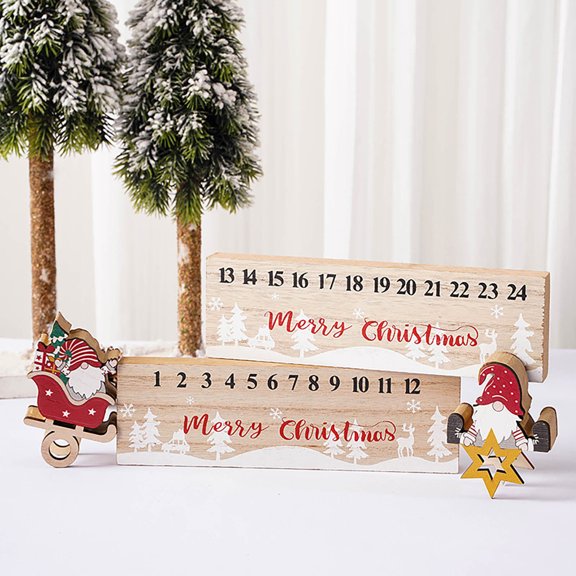 BOBOMOTI Christmas Indoor Decor Christmas Santa Claus Calendar Countdown Decorations for Home Holiday Party Gifts Clearance