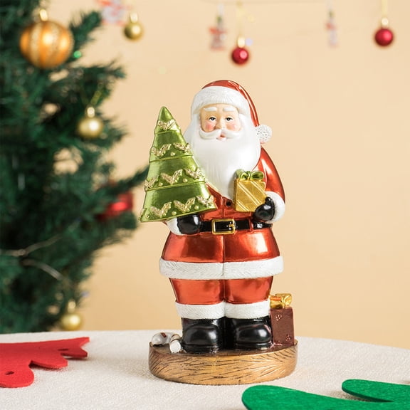 BOBOMOTI Christmas Santa Clau Decor Christmas Cute Chic Santa Claus Figurines Decorations for Home Office Table Xmas Party Gift Clearance