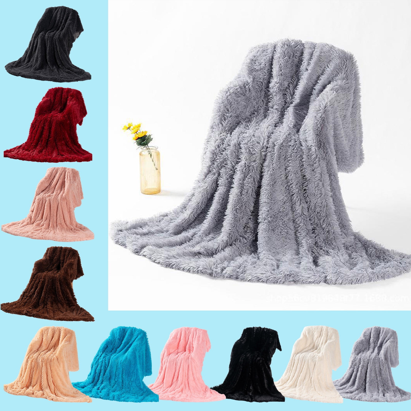 BOBOMOTI Fleece Throw Blanket for Couch Soft Fuzzy Plush Flannel