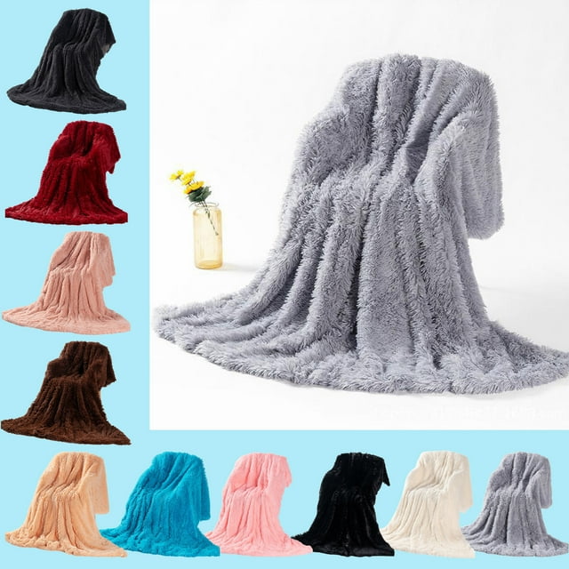 BOBOMOTI Fleece Throw Blanket for Couch Soft Fuzzy Plush Flannel