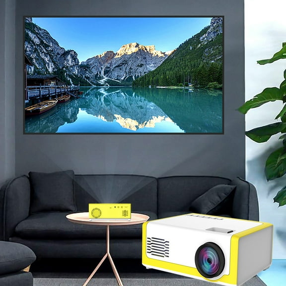 BOBOMOTI Projector Clearacne 1080P Portable Projector for Bedroom Compatible with iOS/Android/Laptop/HDMI/PC/TV Stick/USB