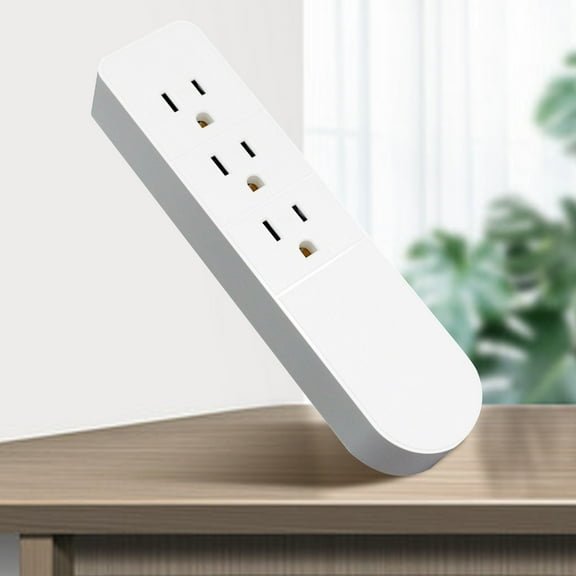 BOBOMOTI Smart Power Strip without Cable 3 Outlets Surge Protector Flat Plug for Home Office Dorm