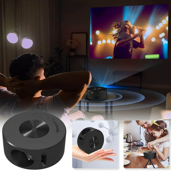 BOBOMOTI Upgraded Mini Projector 1080P Portable Projector for Bedroom Compatible with iOS/Android/Laptop/HDMI/PC/TV Stick/USB