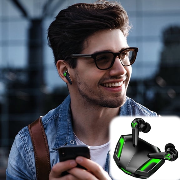 BOBOMTOI Earbuds for Phone Gaming Wireless Bluetooth Headset-low Latency Noise Cancellation Call Phantom Breathing Light Long Life Lossless Sound Quality