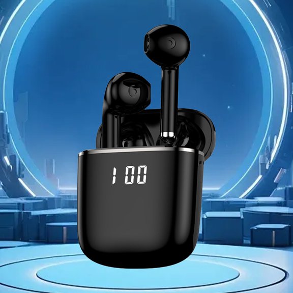 BOBOMTOI Earbuds Wireless Wireless Power Display High-definition Sound Quality Large Capacity Built-in Battery Panoramic Surround Sound IPX7 Water Proof 5.3 Bluetooth Earphones