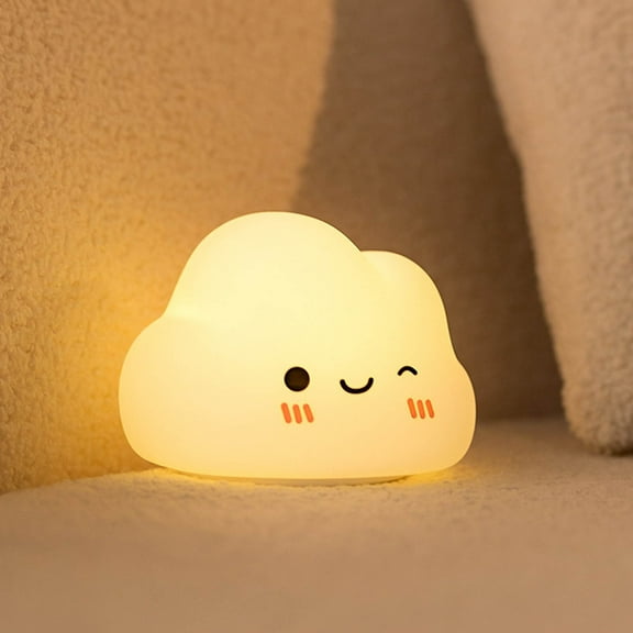 BOBOMTOI Night Lights for Kids Night Light Silica Gel Clouds Table Lamp Rechargeable Dimmable Night Lamp Clouds For Bedroom Feel Sensor Night Light LED Soft For Children