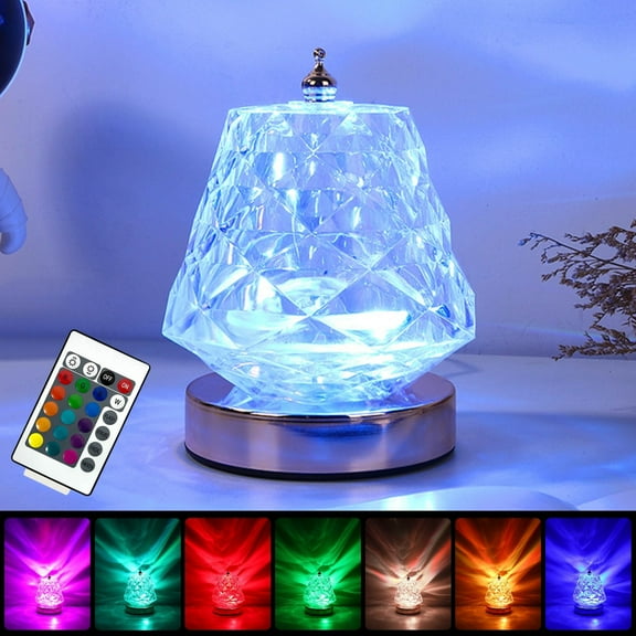 BOBOMTOI Night Lights for the Room Water Ripple Night Light LED Night Light Water Ripple Projection Acrylic Crystal Light USB Direct Plug Colorful Light With Remote Control For Home Decor