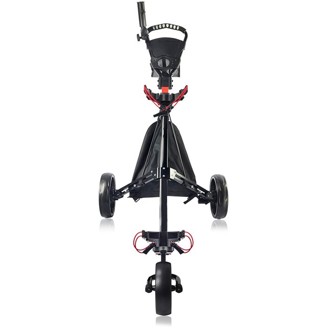 BOBOPRO Golf Push Cart 3 Wheels Folding with Umbrella Scorecard Drink