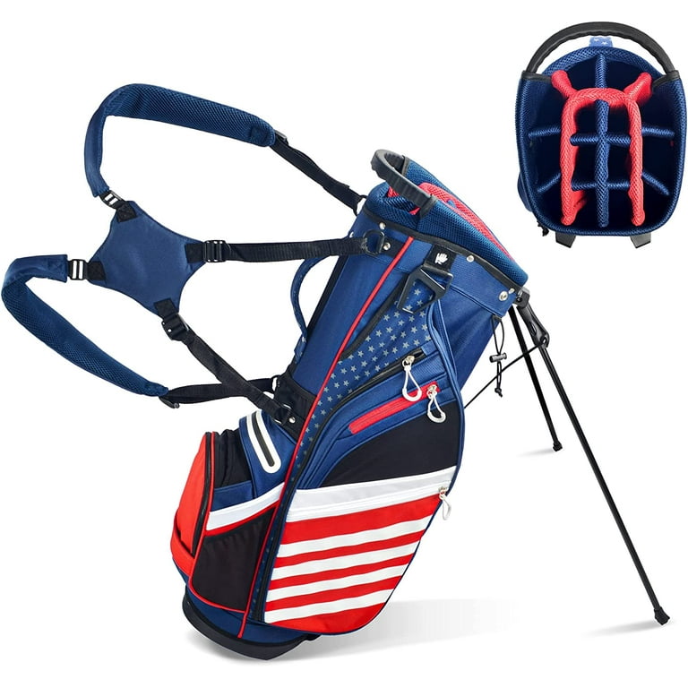 BOBOPRO Golf Stand Bag 14 Way Top Dividers 6 Pockets Protable