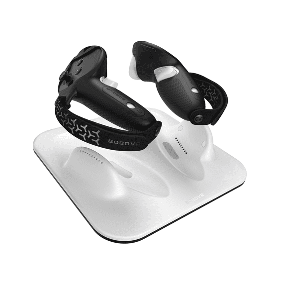 BOBOVR CD3 Controller Wireless Charging Station and G3 Controller Grips Combo Compatible with Meta Quest 3/3S Controllers