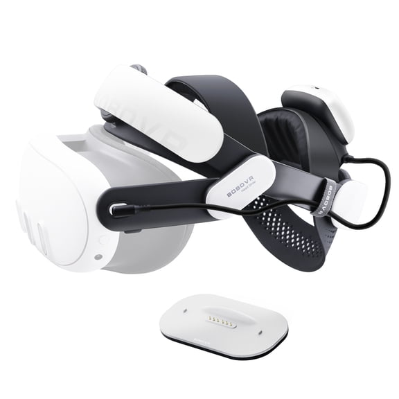 BOBOVR M3 Pro+ 6500mAh Battery Head Strap Compatible with Meta Quest 3S/Quest 3, Includes BM60 Battery and Fast Charging Dock
