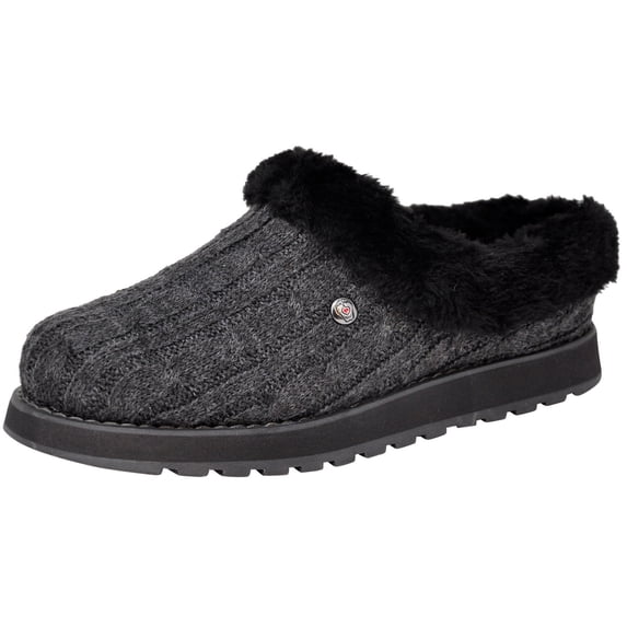 BOBS from Skechers Women's Keepsakes Ice Angel Charcoal/Black Slipper 10 M US