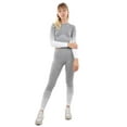 thumbnail image 1 of BOCANA SEAMLESS LEGGINGS & SPORTS TOP SET - GREY & WHITE, 1 of 1
