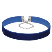 BOCAR 1.6cm 20pcs Mix color Velvet Chokers Vintage Necklace for Women With Extension XL-1002-5