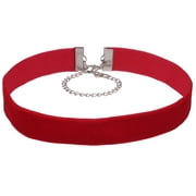 BOCAR 1.6cm 20pcs Velvet Chokers Vintage Necklace for Women With Extension
