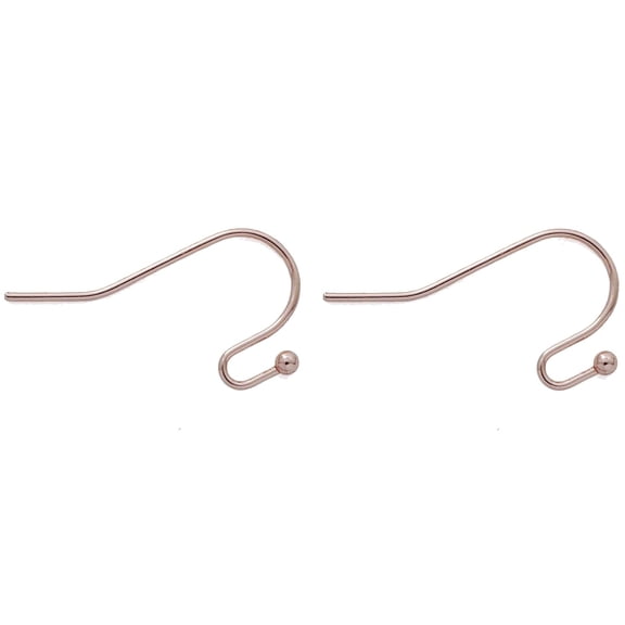 BOCAR 100 Pairs Earwires Ball Dot French Earring Hooks/Dangle Earring Connector/Findings for Jewelry Making & DIY Desigh (EH-1006) (A-Copper, 100 Pairs)