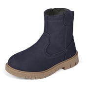 BOCCA Kids Ankle Boots Girls Boys Side Zipper Suede Combat Boots Toddler Little Kid for Casual School Outdoor