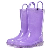 BOCCA Kids Purple Glitter Waterproof Rain Boot For Girls Size 2