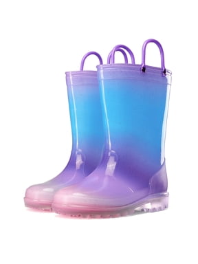 Kids Purple Glitter Waterproof Rain Boot For Girls Size 3