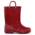 thumbnail image 1 of BOCCA Kids Red Glitter Waterproof Rain Boot For Girls Size 2, 1 of 7