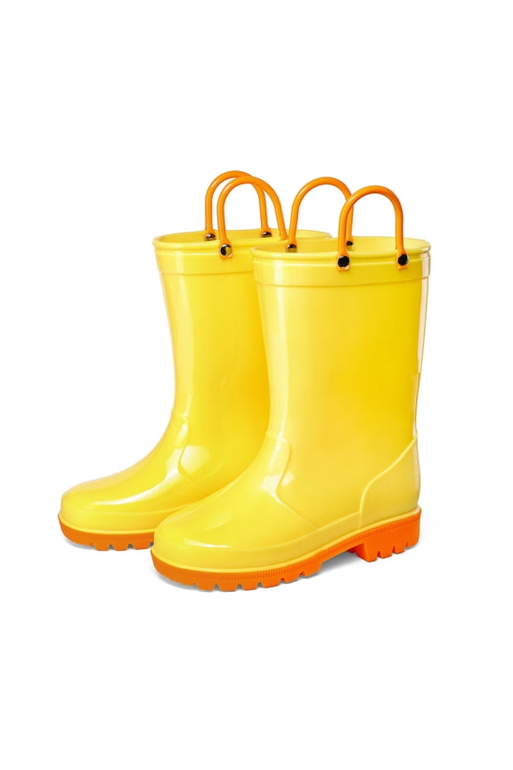 Kids Yellow Rain Boots For Toddler Girls Sizes 4