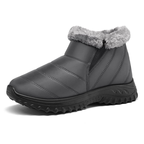 BOCCA Men's Casual Snow Boots Waterproof Insulated, Warm Winter Hiking Ankle Boots with Faux Fur & Rugged Traction Sole for Outdoor Activities