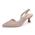 thumbnail image 1 of BOCCA Women’s Kitten Heel Pumps, Pointed Toe Glitter Dress Shoes for Work, Party & Evening Wear, 1 of 7