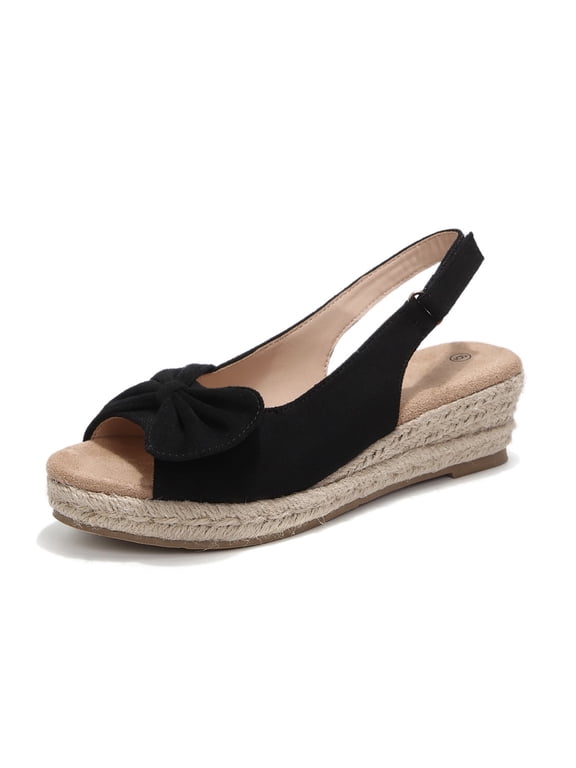 Women’s Open-Toe Slingback Espadrille Platform Sandals for Summer, Perfect for Casual Outings, Beach, Vacation, and Daily Wear