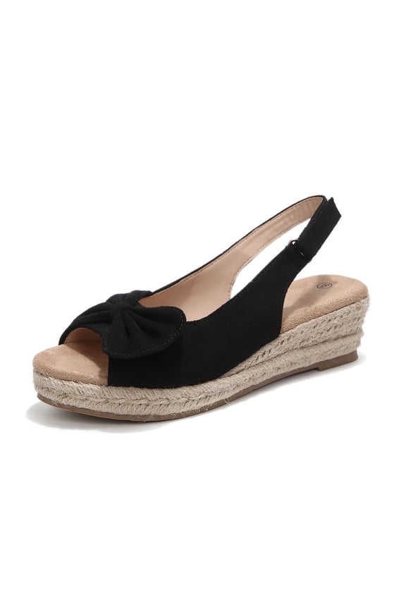 Women’s Open-Toe Slingback Espadrille Platform Sandals for Summer, Perfect for Casual Outings, Beach, Vacation, and Daily Wear