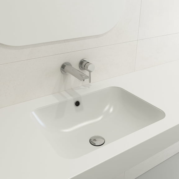 BOCCHI 1006-002-0125 Scala Undermount Sink Fireclay 21.75 Matte White
