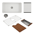 thumbnail image 1 of BOCCHI 1362-001-KIT1 Sotto Dual-mount Fireclay 32" Single Bowl Kitchen Sink Kit, 1 of 7