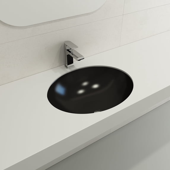BOCCHI 1384-004-0125 Parma Undermount Fireclay Sink with Overflow In Matte Black