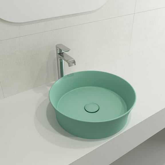 BOCCHI 1478-033-0125 Sottile with Matching Drain Cover In Matte Mint Green