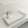 thumbnail image 1 of BOCCHI 1479-001-0126 Sottile Vessel Deck with Matching Drain Cover In White, 1 of 6