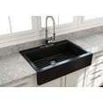 thumbnail image 1 of BOCCHI 1500-004-0127 Apron Drop-In Fireclay 34" Single Kitchen Sink Matte Black, 1 of 7