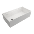 thumbnail image 1 of BOCCHI 1505-001-0120 Contempo Apron Front Step Rim Fireclay Kitchen Sink White, 1 of 9