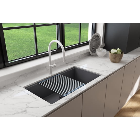BOCCHI 1616-506-0126 Dual-Mount Granite Composite Kitchen Sink Concrete Gray