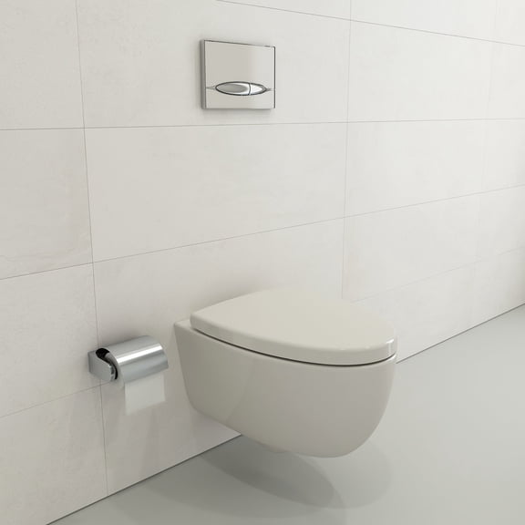 BOCCHI 1632-014-0129 Milano Wall-hung Elongated Toilet Bowl in Biscuit