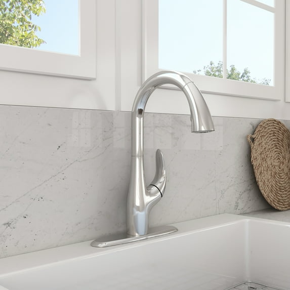 BOCCHI 2024 0001 SS Pagano 2.0 Pull-Down Kitchen Faucet in Stainless Steel