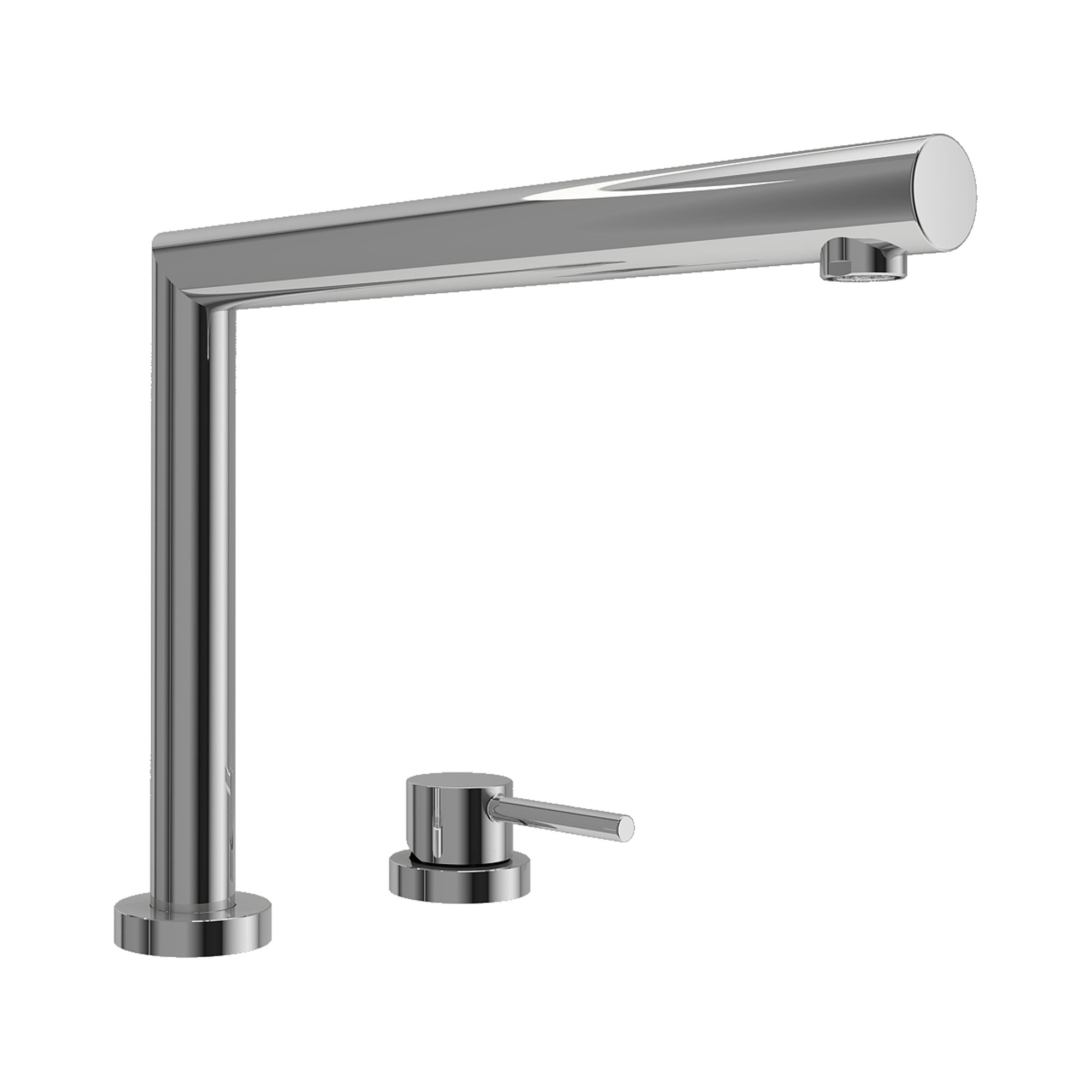 Chrome Single Handle Kitchen Faucet with Pull-out Spray