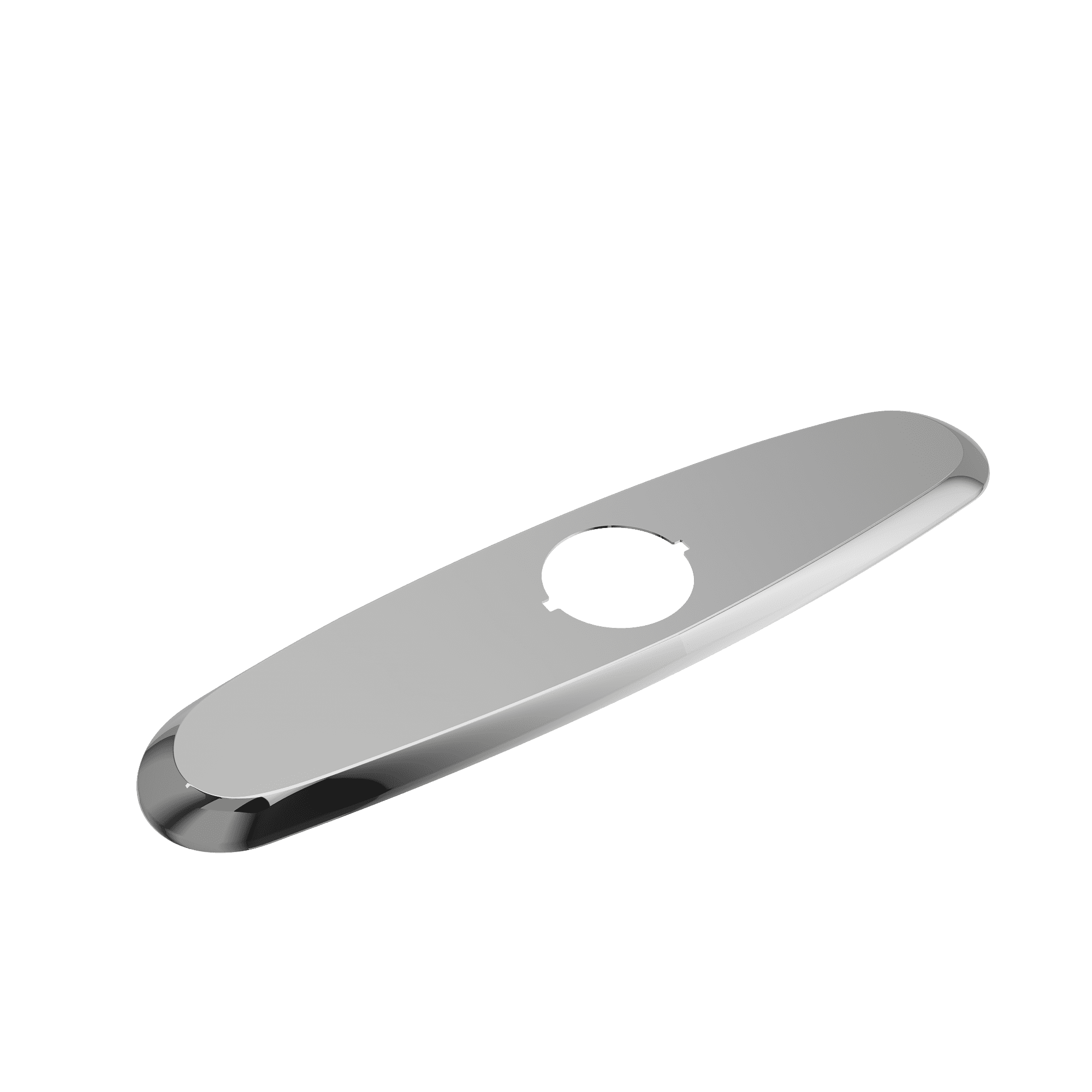 BOCCHI 2180 0004 CH Traditional Kitchen Faucet Deck Plate Oval Chrome